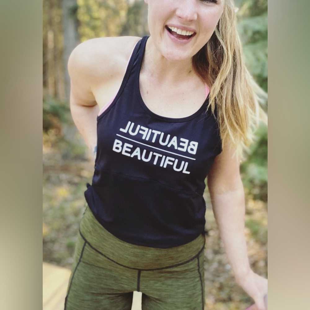 Black 'Beautiful' Tank Top